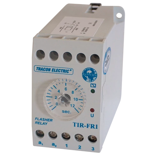 Tracon TIR-FR1 Ütemadó 250V AC, 0,5s / 0-12s, 5A/250V AC, 10A/24V AC/DC