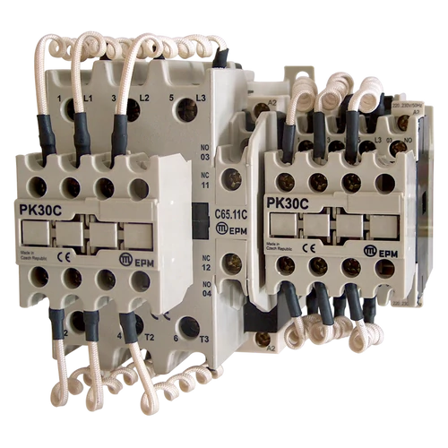 Tracon TR1C6511B Kontaktor kondenzátortelepek kapcsolásához 690V, 50Hz, 65A, 50kVAr, 400V AC, 3×NO+(1×NO+1×NC)