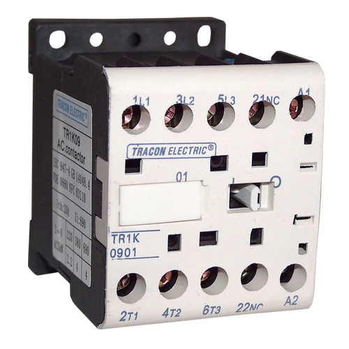 Tracon TR1K0901V7 Segédkontaktor 660V, 50Hz, 9A, 4kW, 400V AC, 3×NO+1×NC