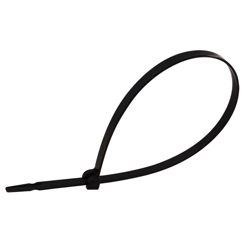 Tracon TU92 UV-álló fémnyelves kábelkötegelő, fekete 92×2,4mm, D=2-16mm, PA6.6