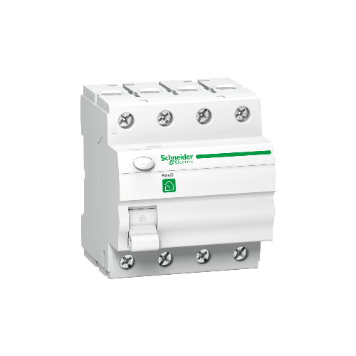 SCHNEIDER RESI9 áram-védőkapcsoló, AC osztály, 4P, 63A, 30mA R9R11463
