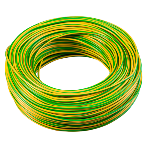 MCU (H07V-U) 1,5 mm2  zöld/sárga tömör réz PVC szigetelésű 450/750V vezeték (100m)
