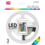 Kép 1/3 - Avide LED szalag szett beltéri: 7.2W, 3 méter RGB 5050-30 szalag - távirányítóval, vezérelhető + tápegység, ABLSBL12V5050-30RGB