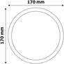 Kép 3/5 - Avide  ACRPNW-R-12W-ALU LED Beépíthető Kerek Mennyezeti Lámpa ALU 12W NW 4000K
