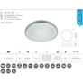 Kép 2/2 - GTV LD-ATL16OK-40 LED mennyezeti lámpatest ATLANTIS ROUND 16W, 960 lm, AC220-240V, 50/60 Hz, sugárzási szög 360°, IP54, semleges fehér, ezüst ház