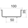 Kép 3/3 - Kopos DZ 35X100 BF Huzalrács tálca -3/18m