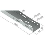Kép 2/3 - Kopos NKZ 20X40 F Kábeltálca tűzi horg. -2m