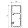 Kép 2/2 - Kopos PK 120X55 D HD PARAPET csat. 2 rek. 45mm sz. D 2/6m