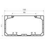 Kép 2/2 - Kopos PK 130X65 D HD PARAPET csatorna D -2/6m