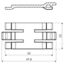 Kép 2/2 - Kopos RLH 60X40 HB Vezeték rögzítő -100/2800db
