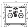 Kép 2/2 - KANLUX 25102 LOGI 02-1340-002 feh, Antenna csatlakozó aljzat