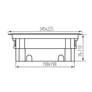 Kép 2/3 - KANLUX 28301 BIURO+ 04-0012-100 padlódoboz, Műanyag 6xM45