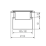 Kép 2/3 - KANLUX 28310 BIURO+ 04-0041-100 padlódoboz, POP-UP fém kerek 1+1/2xM45