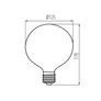 Kép 2/2 - KANLUX 33511 XLED G125 11W-WW fényforrás, E27, energiaosztály.:D