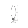 Kép 2/2 - KANLUX 38418 XLED C35E14 7W-CW fényforrás, E14, energiaosztály.:D