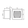 Kép 2/2 - KANLUX EOL 120B  elszívó ventilátor 20W 150m3/h 120mm átmérő 162x150x100mm