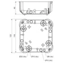 Kép 2/2 - Kopos KO 110/L NA süllyesztett gipszkarton kötődoboz 120x120x45mm, fedéllel és válaszfallal, sárga