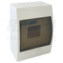 Kép 1/5 - Tracon EDFK-8/1 Falon kívüli elosztódoboz, füstszínű ajtóval, N/PE sínnel 1×8 modul, IP40, (H×W×D=200×184×95mm)