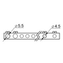 Kép 5/6 - Tracon EDFK-18/1 Falon kívüli elosztódoboz, füstszínű ajtóval, N/PE sínnel 1×18 modul, IP40, (H×W×D=220×364×96mm)