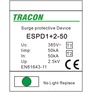 Kép 2/2 - Tracon ESPD1+2-50-1P T1+T2 AC típusú túlfeszültséglevezető, egybeépített Uc:385V; Iimp:50kA; In:50kA; Imax:160kA; Up:2,5kV; 1P