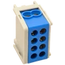 Kép 1/2 - Tracon FLE-35/25K Főáramköri leágazó kapocs, sínre szerelhető, kék 1×35+1×25mm2/1×35+1×25mm2, 400VAC, 125A