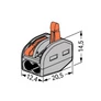 Kép 2/2 - WAGO 222-412 Vezetékösszekötő hajlékony: 0.08-4 mm² merev: 0.08-2.5 mm²; minden vezetéktípushoz; szürke