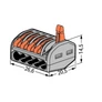 Kép 2/2 - WAGO 222-415 Vezetékösszekötő hajlékony: 0.08-4 mm² merev: 0.08-2.5 mm²; minden vezetéktípushoz; szürke