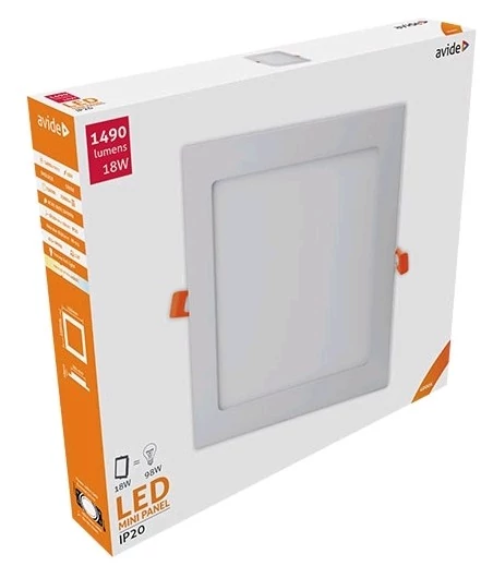 Avide ACRPNW-S-18W-ALU LED Beépíthető Négyzetes Mennyezeti Lámpa ALU 18W NW 4000K