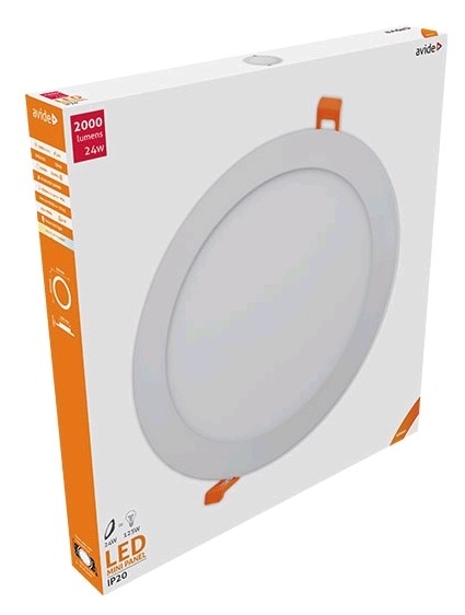 Avide  ACRPNW-R-24W-ALU LED Beépíthető Kerek Mennyezeti Lámpa ALU 24W NW 4000K