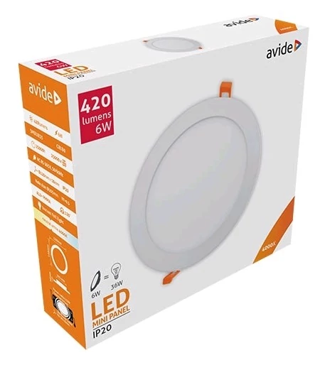 Avide  ACRPNW-R-6W-ALU LED Beépíthető Kerek Mennyezeti Lámpa ALU 6W NW 4000K