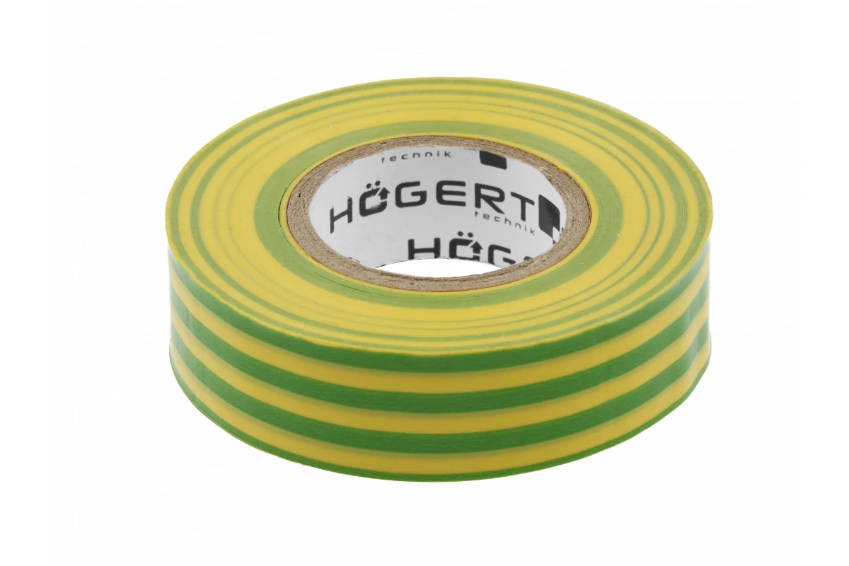 HÖGERT HT1P286 Szigetelőszalag PVC, sárga-zöld