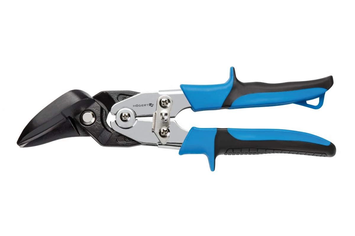 HÖGERT HT3B504 Eltolt bádogvágók 250 mm, balra hajlítva