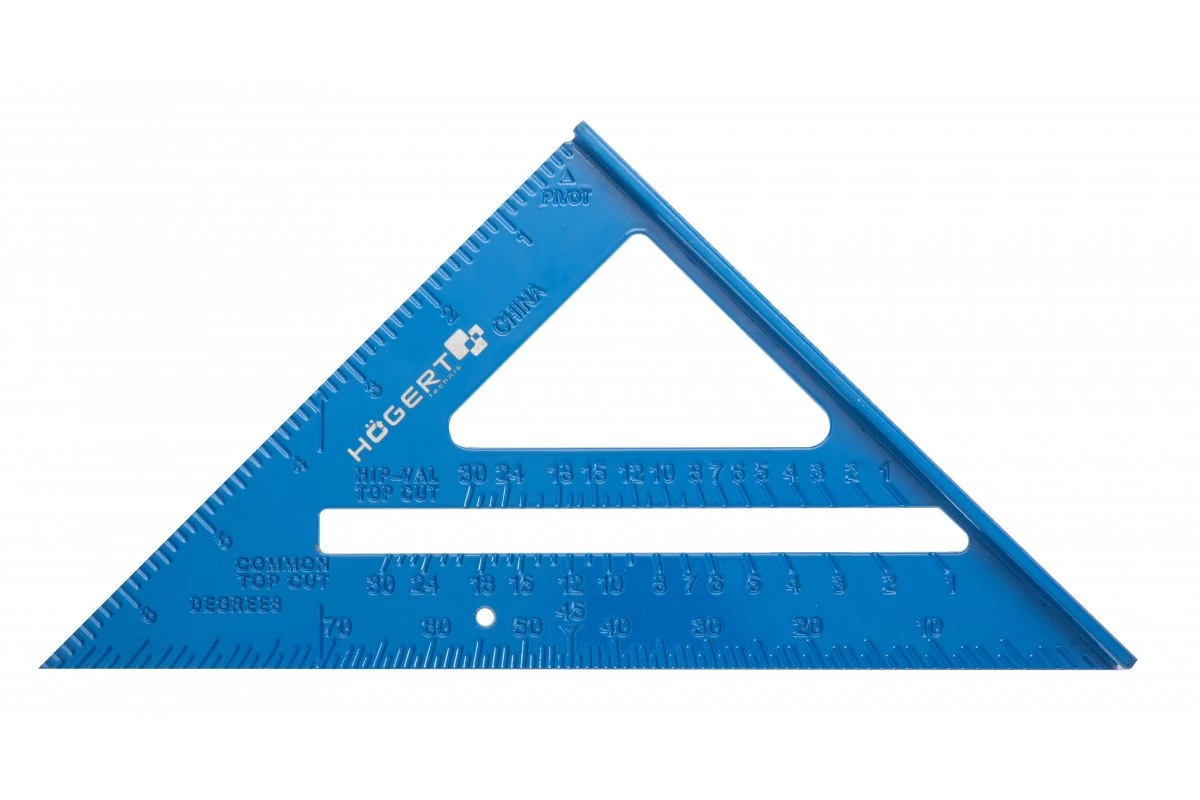 HÖGERT HT4M215 Derékszög mérő háromszög, gérvágó keret 180 mm