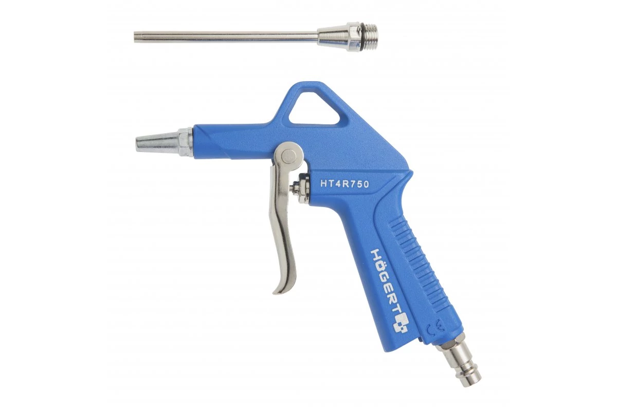 HÖGERT HT4R750 Air Blow Gun, rövid és hosszú fúvókák