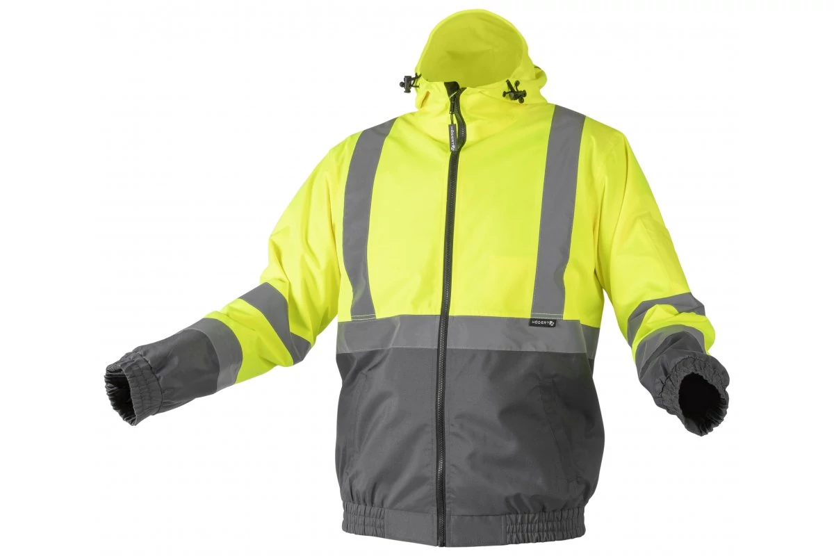 HÖGERT HT5K246-2XL NIMS hi-vis nyári bomber kabát biztonsági sárga 2XL