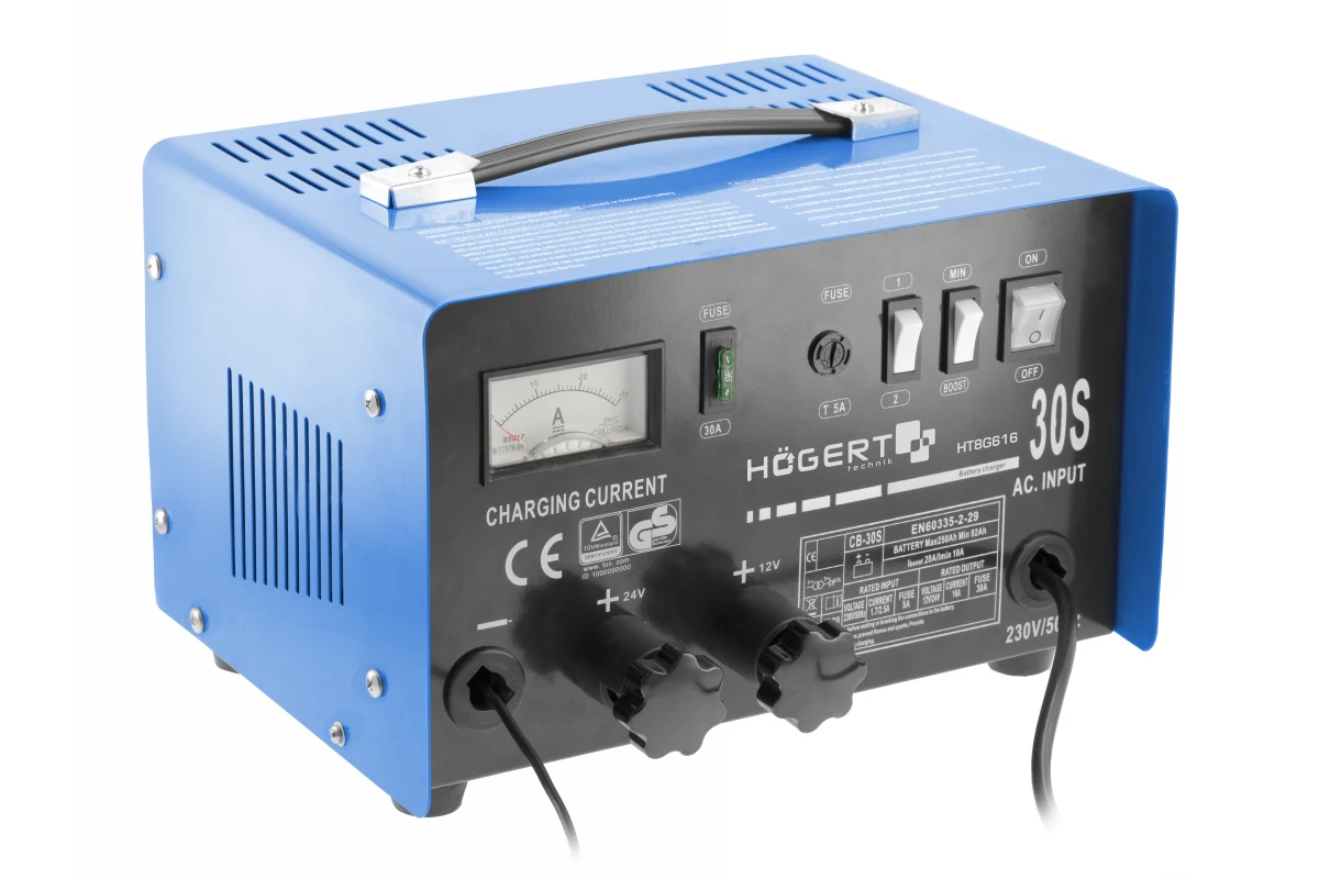 HÖGERT HT8G616 Elektronikus akkumulátortöltő 12-24V, 14-26A