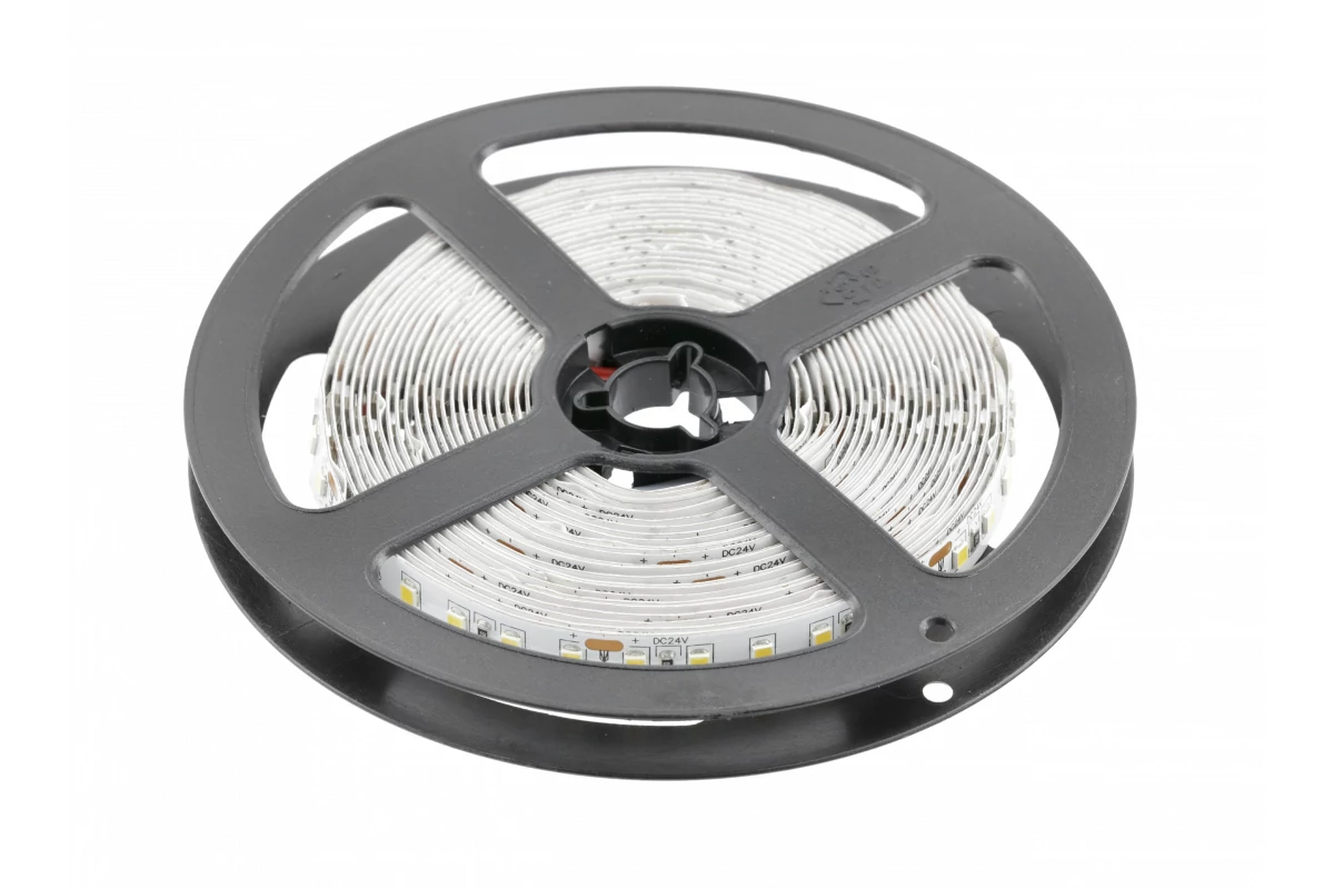 GTV LD-2835-24V-600-20-NE4 Vakuszalag 24V 2835, 600 LED semleges fehér 4000K, 78W, gél nélkül 10mm, Tekercs 5m (2 kábel)