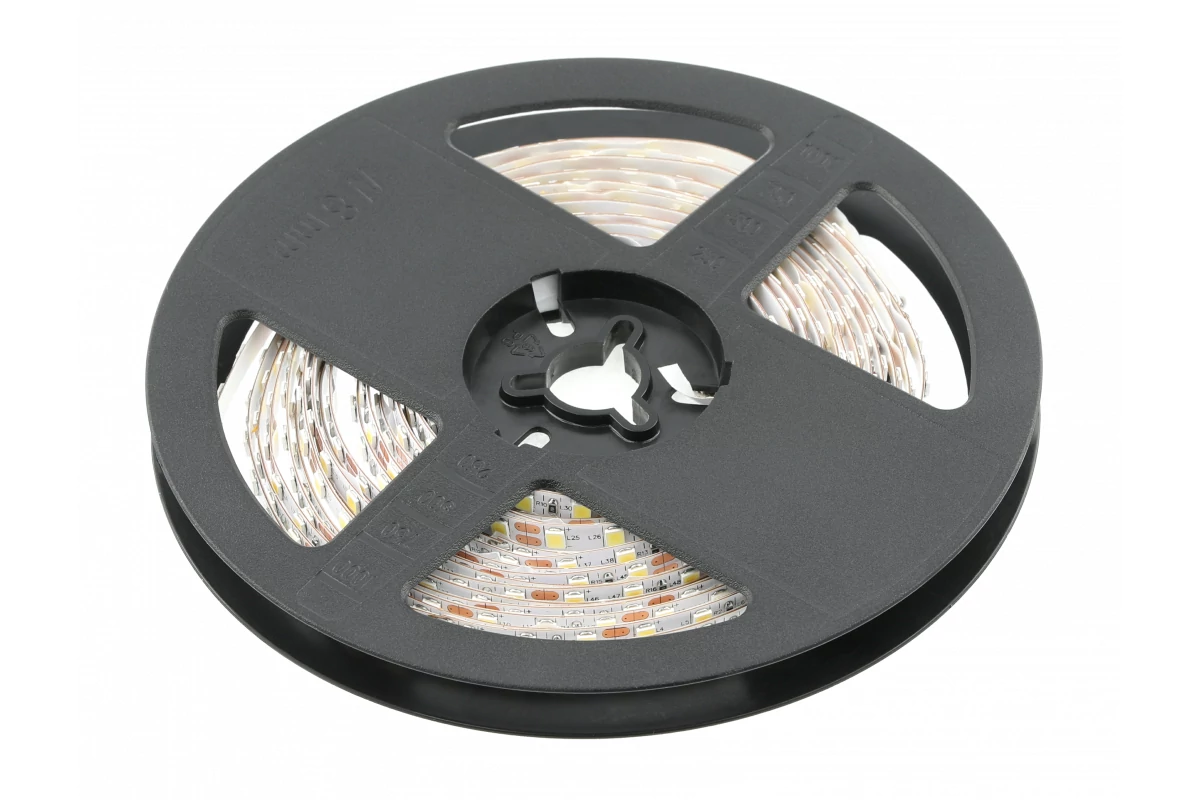 GTV LD-2835-600-20-CB Flash Strip 2835, 600 LED meleg fehér, 60W, gél nélkül 10mm, Roll 5m, 12V (2 kábel)