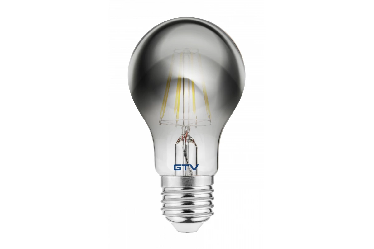 GTV LD-A60FP8-18 Dekoratív LED fényforrás, FILAMENT, szürke, A60, 1800K, E27, 8,0W, 400lm, AC220-240V, 360°