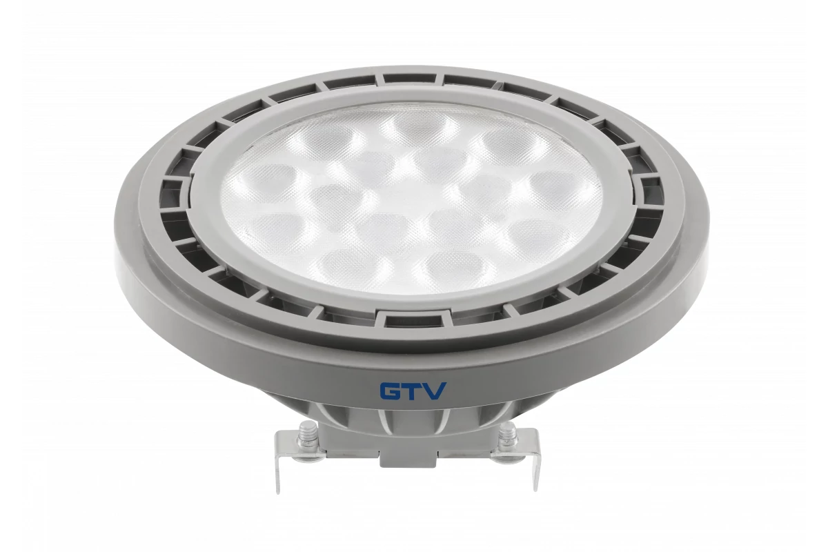 GTV LD-AR111WW13W40-15 LED FÉNYFORRÁS, A-G, AR111, 3000K, G53, 12,5W, DC12V, 40°, 1100lm, szürke