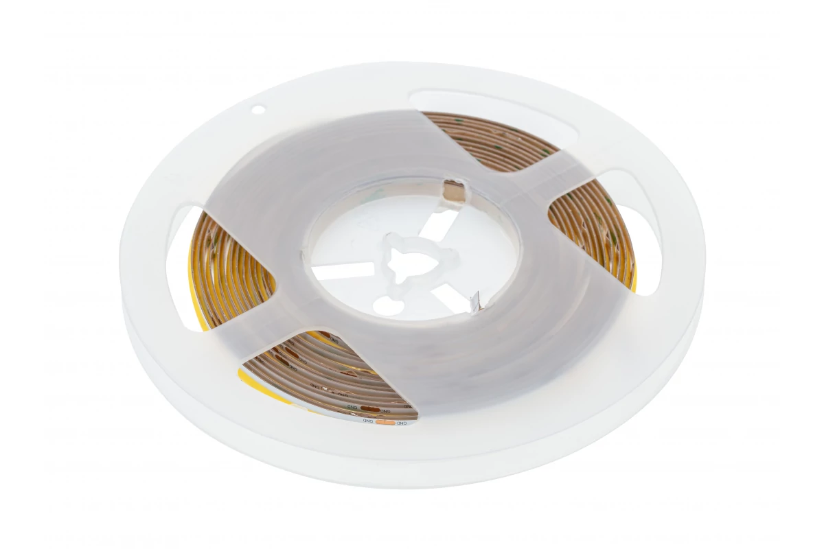 GTV LD-COB24V-20-NEPQ LED szalag COB 24V, 480LED/m, 8mm, 10W/m, gélmentes, semleges fehér, 2x1m mini erősítő kábel