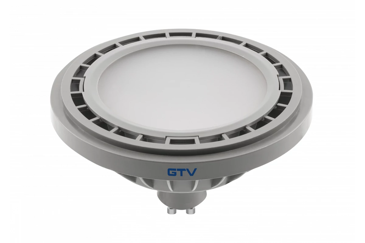 GTV LD-ES111NW13W120-15 LED FÉNYFORRÁS, A-G, AR111/ES111, 4000K, GU10, 12,5W, AC220-240V, 120°, 1250lm, 109mA, szürke