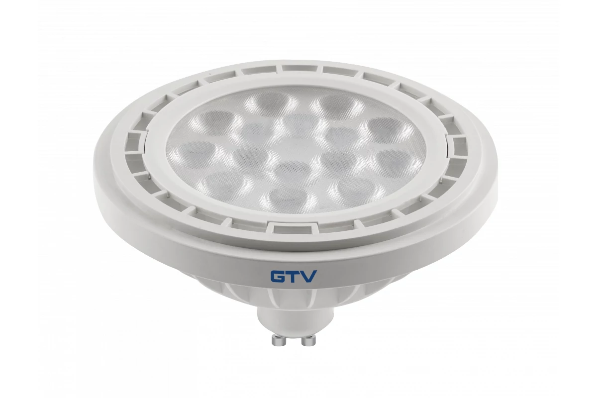 GTV LD-ES111WW13W40-00 LED FÉNYFORRÁS, A-G, AR111/ES111, 3000K, GU10, 12,5W, AC220-240V, 40°, 1100lm, 109mA, fehér