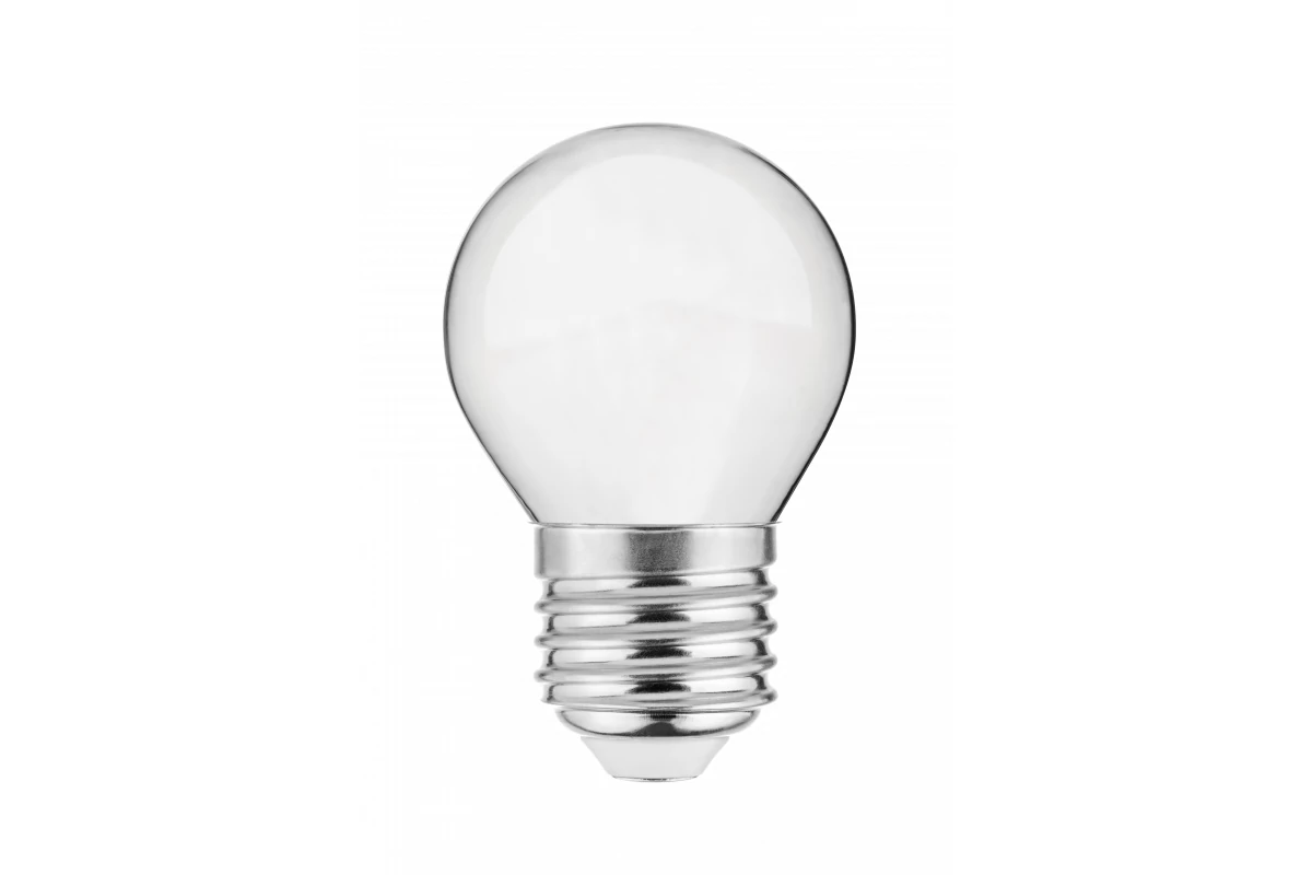 GTV LD-G45FLE4EM-40 LED FÉNYFORRÁS, Opál Filament, A-G, G45, 4000K, E27, 4,0W, AC220-240V, 360°, 420lm, 44mA