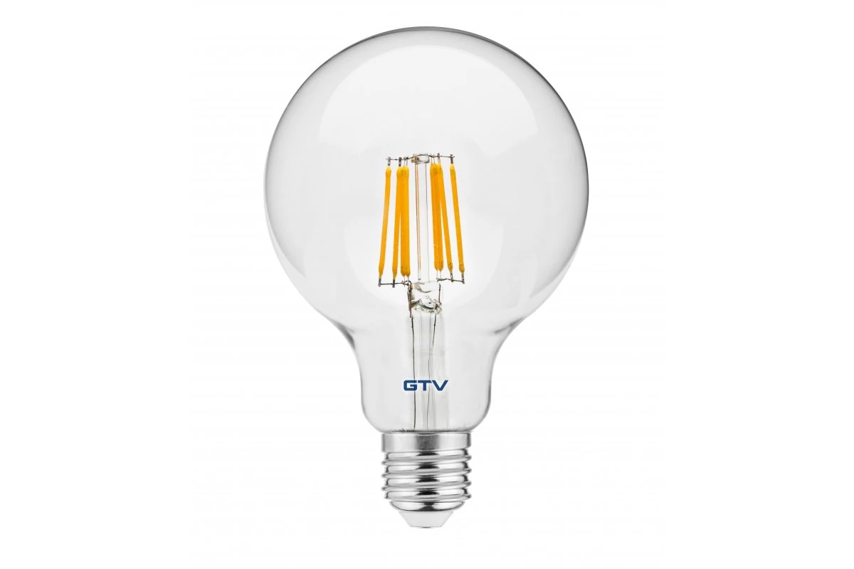 GTV LD-G95FLE8-40 LED FÉNYFORRÁS, FILAMENT, A-G, G95, 4000K, E27, 8,0W, AC220-240V, 360°, 880lm, 70mA