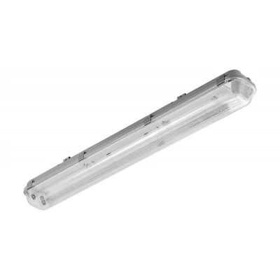 GTV LD-HR2X18W12-30 airtide lámpa, G13, 2xT8 LED 18W, 3600lm, AC220-240V, 50/60Hz, IP65, ABS/PS, 120cm, szürke