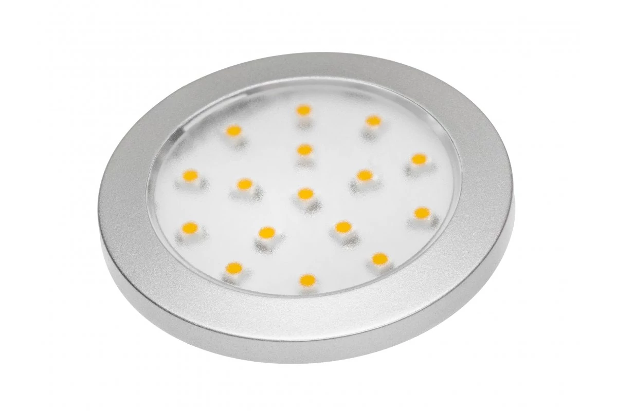 GTV LD-LU16NE-53 LED lámpatest Lumino ezüst 12V DC, 1.5W, 16 SMD3528, semleges fehér, 2m kábel miniAMP-val