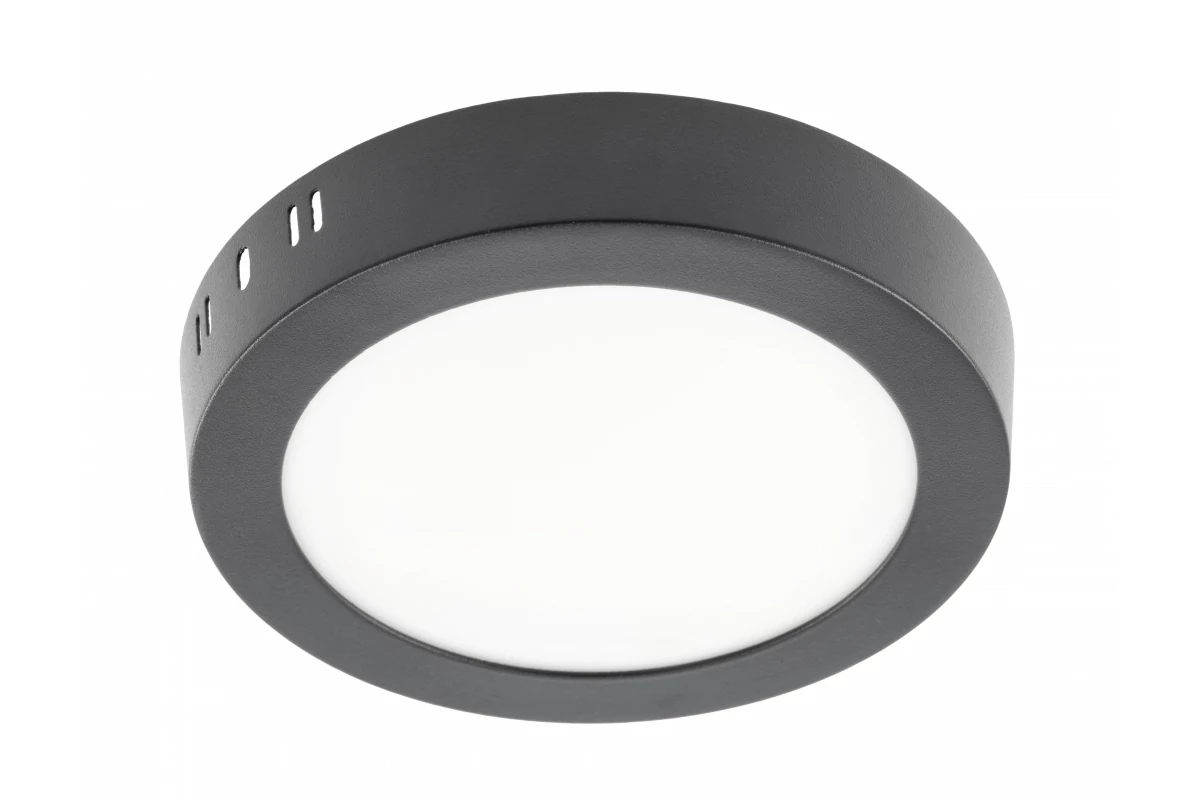 GTV LD-ORN13W-CBP-10 LED lámpatest ORIS PLUS, mélysugárzó, 13W, fekete, 3000K, 1020lm, AC220-240V, felületre szerelhető, IP20, 120°