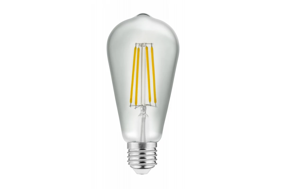 GTV LD-ST64FL4-30 LED lámpa, FILAMENT, ST64, 3000K, E27, 6W,600Im, AC220-240V/ 50-60Hz, RA>80, 360°