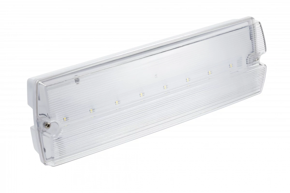 GTV LD-TERNO1-00 Vészhelyzeti lámpatest TERNO-1 LED,3W,250lm,AC220-240V,50-60Hz,IP65,1h,6400K,kétcélú, TESZT gomb